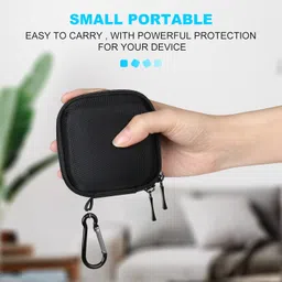 Lacdo Hard Drive Carrying Case for Crucial X6 / X9 Pro / X10 Pro Portable SSD 500GB 1TB 2TB 4TB USB 3.2 External Solid State Drive Shockproof Water Repellent Storage Travel Bag, Black+Gray image 5