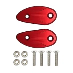 Merishopp 2 Pieces Motorcycle Mirror Block Off Plates Durable for CBR1000rr red image 5