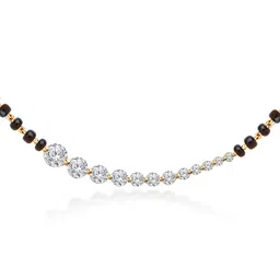 minutiae Crystal Diamond Tanmaniya Mangalsutra Pendant Necklace For Women And Girls With Extendable Chain image 1