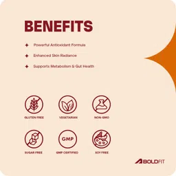 Boldfit 500mg L- Glutathione Tablets For Skin Whitening & Glow Antioxidant With Vitamin C & E, Biotin Enhances Skin Brightness, Detoxifies And Support Immune Health - Orange 45 Effervescent Tabs image 4