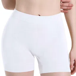 HSR Women's Cotton Ice silk safety pants Mid Waist seamless anti-slip non-curling Shorties/Underskirt Shorts (One size Fit to 30-38 inch) image 1