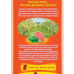 dabur Real Guava Fruit Juice -1L | Rich in Vitamin C | No Added Preservatives, Artificial Colors & Flavours | Goodness of Best fruits | Tasty, Refreshing & Energising image 4