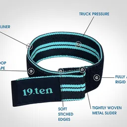 19ten Comrade 2 Strong Elastic Workout Straps Occlusion Biceps Triceps Training BFR Band for Gaining Arms Legs and Shoulder Muscles Quickly Without Lifting Heavy Weights (Hand - Blue Line) image 4