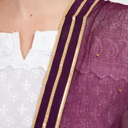 karthav fashion Women's Chiffon 3line Pattern Dupatta image 4