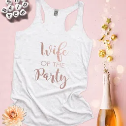 it's your day clothing Rose Gold Wife of The Party or The Party Racerback Tank image 2