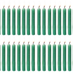 PROSPERRO LUMO by Parkash Candles Chime/Stick/Spell Candle Set of 40 | Ritual Spell | Unscented (Green), Wax image 1