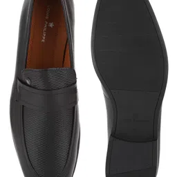 louis philippe Men Textured Slip-on Formal Imported Premium Leather Light Weight Breathable Lining Slip Resistant Flexible Toe Shoes image 4