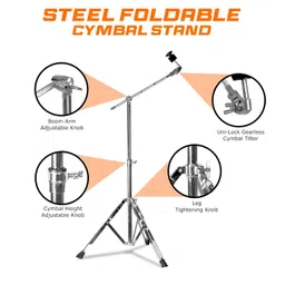 softline pro SP-CS Double-Braced Cymbal Stand Height Adjustment Boom Stand Sturdy (Cymbal Stand - L) image 3