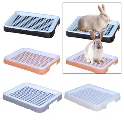 SECRET DESIRE Rabbit Litter Box Training Pan Cage with Toilet Tray for Hamster Guinea Pigs Black image 5