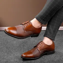 bacca bucci Men WINDSOR Formal Shoes with Superior Comfort | All Day Wear Office Or Party Lace-up Shoes image 3