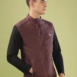 dollar Sleeveless Bomber Jacket for Men | Nylon Men's Standing Collar Lightweight Winter Jacket, Regular Fit image 4