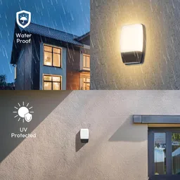 INVENTAA Exla 12W Outdoor Wall Lights|Outdoor Lights Waterproof-Bulkhead Light with 2 Years Replaceable Warranty-Wall Lights for Outdoor Home|Durable Balcony Lights(White- Warm White) image 3
