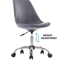 ngfc - sitting environment solutions NGFC Armless Revolving Office Chair || Height-Adjustable Stylish Modern Back Office Chair for Salon/Spa/Bar/Medical/Kitchen/Doctor Stool Chair (Grey) image 5