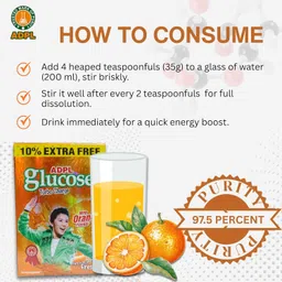 ADPL Glucose Turbo Charge Orange 110 gm (Pack of 4) (FREE Eleesa Rose Water Spray 60 ml) | Energy Drink | Orange Glucose Powder for Hydration & Weakness | Natural Toner & Face Mist image 5