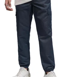 highlander Men's Slim-Fit Cotton Jogger Trousers | Breathable Fabric | Tapered Fit | All-Day Comfort | Trouser for Men | Men Trousers | Jogger Pant image 1