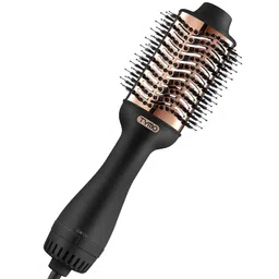 TYMO Volumizer Hair Dryer Brush, 4 In 1 Ionic Hair Dryer And Styler Volumizer With Oval Titanium Barrel, Hot Air Straightener Brush For Smooth Frizz-Free Blowout, 1200 Watts image 1