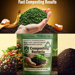 tsr garden store Composting Bacteria 1.7 Kg (850 + 850 Gms) Contains Both Fungi And Bacteria Convert All Kitchen Waste, Hotel And Farm Waste To High Nutritional Compost Manure Powder For Garden Plant image 5