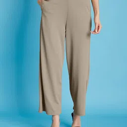 siril SIRILWomen's Lycra Regular Fit Trouser Pant for Office School Formal Casual Daily Use image 4