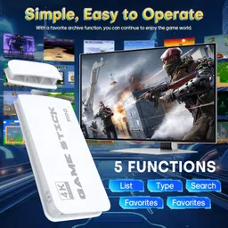 generic 2025 Upgraded Ver. | New Tv Gaming System | Plug & Play Video TV Game 4K Ultra HD with 20,000+ Games Built-in, 9 Emulators & Wireless 2 Controllers for Kids Station (4 Years to 17 Years) image 3