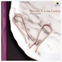 Sanas Diamond Swerve U-Shape Metal Hair Pin 1Pcs - Rose Gold Fork Bun Juda Chopsticks Hairpin 11 cm length - Stylish Hair Accessory for Women and Girls 1Pc image 5