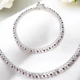 shree shobha collection Silver Anklet Chandi Ki Payal Size 10.5 nches image 3