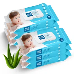 Mee Mee Soft Gentle Baby Wet Wipes (72 Wipes) Pack of 6 | Infused with Aloe Vera and Vitamin E | Paraben & Sulphate Free | Cleansing Wipes | Wipes Combo for Babies image 1