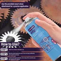 Asian Paints ezyCR8 Multipurpose Spray, for Auto Maintenance, Home Improvement, Loosens Stuck & Rust Parts, Removes Sticky Residue, Descaling, Protectant & Cleaning Agent(500 ml), Transparent image 3