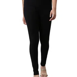 GO COLORS Girls Slim Fit Cotton Ankle Length Leggings image 1