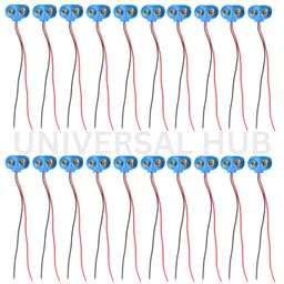 UNIVERSAL HUB 9V BATTERY CLIP CONNECTOR RED WIRE POSITIVE AND BLACK WIRE NEGATIVE 20PCS image 1