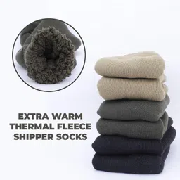 diversa Men's Warm Woollen Calf Length Socks, Thermal Socks without thumb for Boys, Cozy Knitted Thick Winter Socks, Stretchy Elastic Socks Multicolor, One Size Pack of 3 image 5