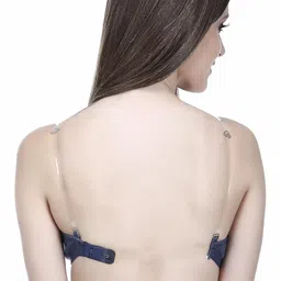 elina Women's Red Elastane Transparent Bra Strap.(1 Pair of Strap) image 1