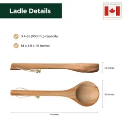 Northwood Sauna - Sauna Ladle - Handmade from Canadian Red Cedar Wood - 100 ML Capacity Spoon image 3