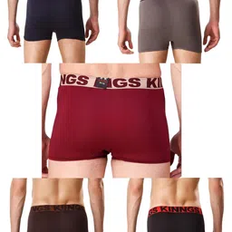 hap Men's Cotton Trunks/Drawer/Boxer Brief/Square Cut Trunk Multicolor Pack (Combo of 5) image 4
