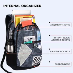 gear Crafty 34L Large Water Resistant School Bag image 4