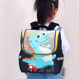 syga Children's Backpack, Cute Cartoon Nylon Schoolbag, Suitable for Kindergarten Middle and Large Class Students image 2