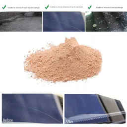 Excel Impex Cerium Oxide based Glass Polishing Powder and wool felt combo for removing Hard water stains/mineral deposits on aquariums, car windshields, headlights- Net weight 250 gram image 4