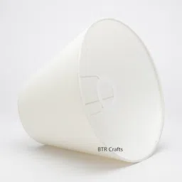 asian btr crafts 10" Inches, Small-Medium, Conical Lamp Shade, Cotton Fabric, Cream Color image 2