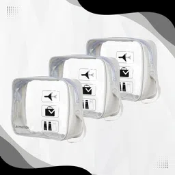 behahai Transparent Toiletry Bag PVC Travel Pouch Travel Kit for Airplane Travel Toiletry Bag for Storing Cosmetics, Medicines, Toiletries, etc.. (1) image 4