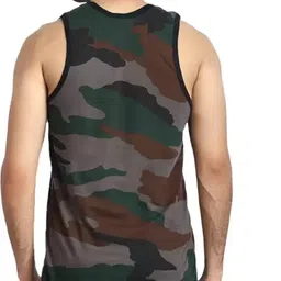 zacharias Men's Cotton Camouflage Printed Vest with Pocket (Multicolor_Pack of 1) image 2