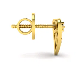 avsar 18k (750) Yellow Gold and Diamond Stud Earrings for Women image 3