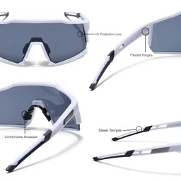 eyejack UV Protected Warp Around Sunglasses for Men & Women image 3