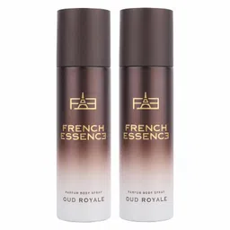 FRENCH ESSENCE Deodorant Spray Perfume/Deodorant for men/Men Deo/Body Spray for men,Long Lasting Fragrance, Fresh Scent (Oud Royal)120Ml Each - Pack of 2 image 1