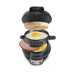 Hamilton Beach 25477 Breakfast Electric Sandwich Maker, Black image 1