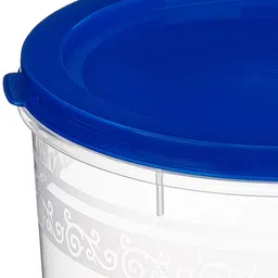 Amazon Brand - Solimo 2-Piece Kitchen Storage Container Set, 7.5 litres, Blue Lid, Plastic, Plastic image 4