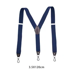 loom tree Fashion Men's Suspenders Pants Adjustable Unisex Adjustable Y Back Blue image 3