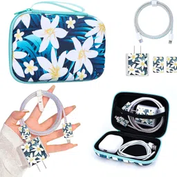 Justec External Hard Drive Portable Carrying Case, Lily Flower image 4