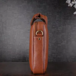 brand leather Genuine Leather Laptop Bag for Men/Office | Fits 14|15.6|16 Inch MacBook | Shoulder Straps | Crossbody Messenger image 3