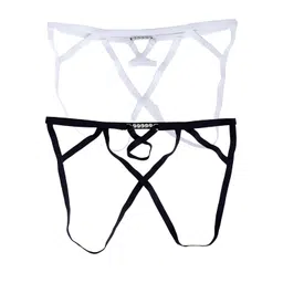 saz dekor SAZ DEKOR® Men T Back Thongs Strap Open Suspensory For Lover Gift Maid Cosplay White image 3