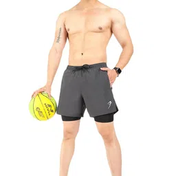 FUAARK Men’s 2 in 1 Running Shorts 5" Quick Dry Gym Athletic Workout Shorts for Men image 1