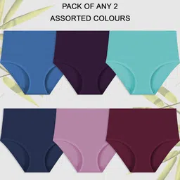 pepperika Women's High Waist Cotton Tummy Tucker Control Underwear Moderate Compression Postpartum Hipster Panties Combo Post Pregnancy Support image 2